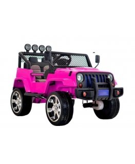 Электромобиль для детей Lean Cars Dvivietis JEEP 4x4 S2388 розовый