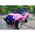 Электромобиль для детей Lean Cars Dvivietis JEEP 4x4 S2388 розовый