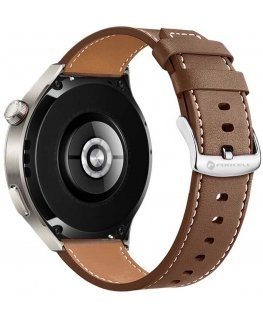 Dirželis Samsung Galaxy Watch Forcell F-Design FS21, eko odos, 22 mm, rudas, su skylutėmis