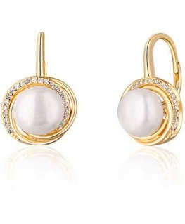 Jwl Luxury Pearls Роскошные серьги, покрытые желтым золотом, с настоящими речными жемчугами JL0768