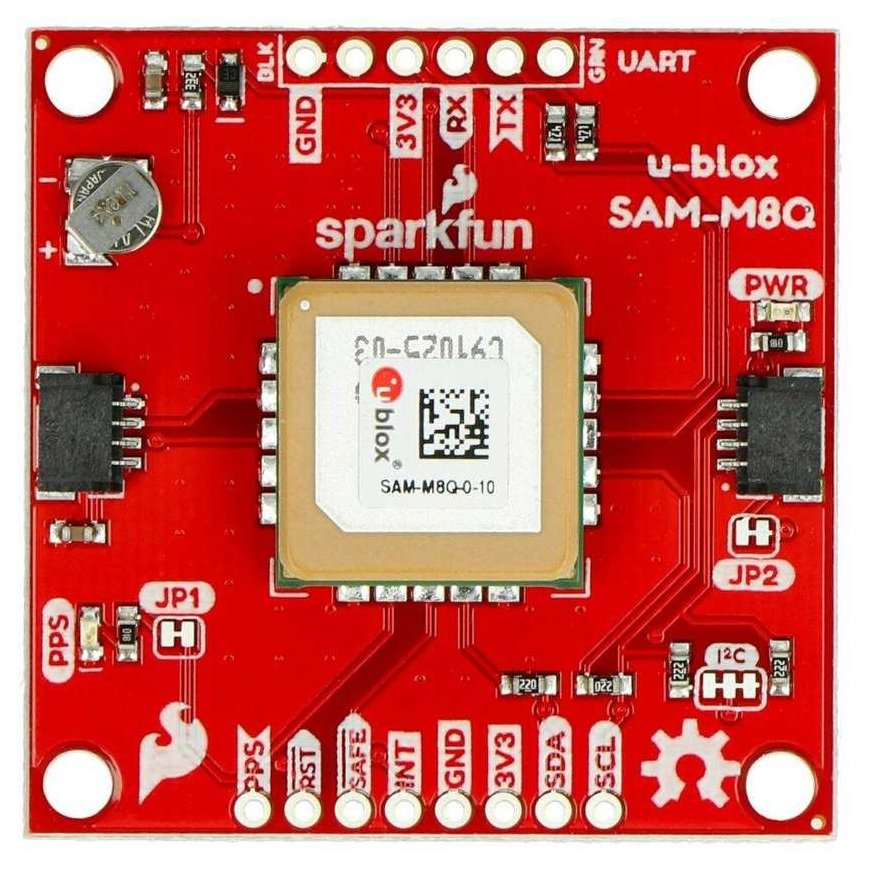 GPS SAM-M8Q -moduuli, Qwiic, PCB-antennia, SparkFun GPS-15210 – 2