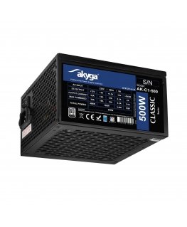 Akyga AK-C1-500 barošanas avotu vienība 468 W 24-pin ATX ATX Melns