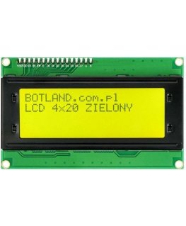 LCD экран 4x20 зеленых символов с соединениями - justPi