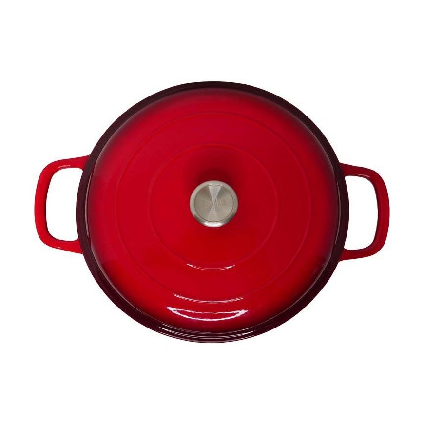 Round enameled cast iron pot Zyle ZY030CRKI Ø30 cm, 3.5 l, red – 4