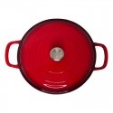 Round enameled cast iron pot Zyle ZY030CRKI Ø30 cm, 3.5 l, red Round enameled cast iron pot Zyle ZY030CRKI Ø30 cm, 3.5 l, red