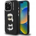 Karl Lagerfeld Grained PU K&CH Heads dėklas skirtas Apple iPhone 16 Pro juodos spalvos Karl Lagerfeld Grained PU K&CH Heads dėklas skirtas Apple iPhone 16 Pro juodos spalvos