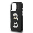 Karl Lagerfeld Grained PU K&CH Heads maciņš Apple iPhone 16 Pro melnā krāsā Karl Lagerfeld Grained PU K&CH Heads maciņš Apple iPhone 16 Pro melnā krāsā