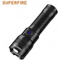 Superfire Flashlight L16-T, 890lm, 15W, focusable, rechargeable USB C, 18650 3400mAh, IP43 Superfire Flashlight L16-T, 890lm, 15W, focusable, rechargeable USB C, 18650 3400mAh, IP43