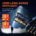 Superfire Flashlight L16-T, 890lm, 15W, focusable, rechargeable USB C, 18650 3400mAh, IP43 Superfire Flashlight L16-T, 890lm, 15W, focusable, rechargeable USB C, 18650 3400mAh, IP43