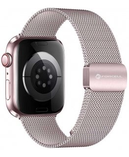 „Apple Watch“ dirželis Forcell F-Design FA14 magnetinis plienas 42 / 44 / 45 / 49 mm rožinis