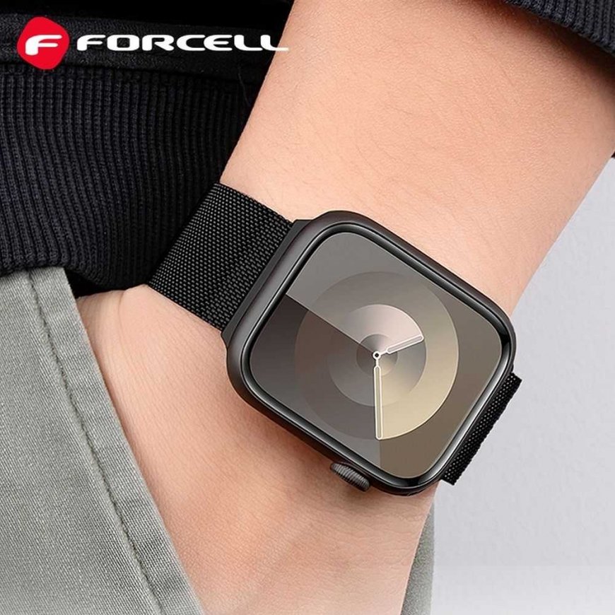 „Apple Watch“ dirželis Forcell F-Design FA14 magnetinis plienas 42 / 44 / 45 / 49 mm rožinis – 2