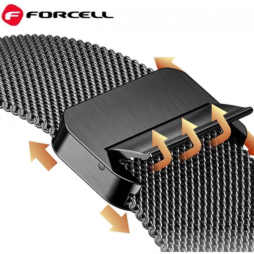 „Apple Watch“ dirželis Forcell F-Design FA14 magnetinis plienas 42 / 44 / 45 / 49 mm rožinis – 3