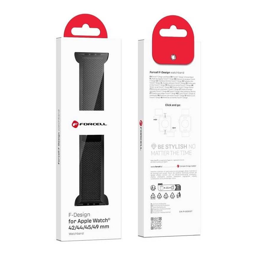 „Apple Watch“ -ranneke Forcell F-Design FA14 magneettiterästä 42 / 44 / 45 / 49 mm vaaleanpunainen – 5