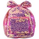 Lean Kids' backpack with sequins, flowers, ribbon, pink, 22 cm, 2.8 l Lean Kids' backpack with sequins, flowers, ribbon, pink, 22 cm, 2.8 l
