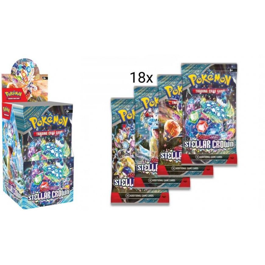 Pokémon TCG - Scarlet & Violet - Stellar Crown poolikott (18 pakki) – 2