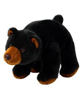 Lean Toys Pehmolelu-maskotti, pehmeä amuletti, musta karhu, 28 cm