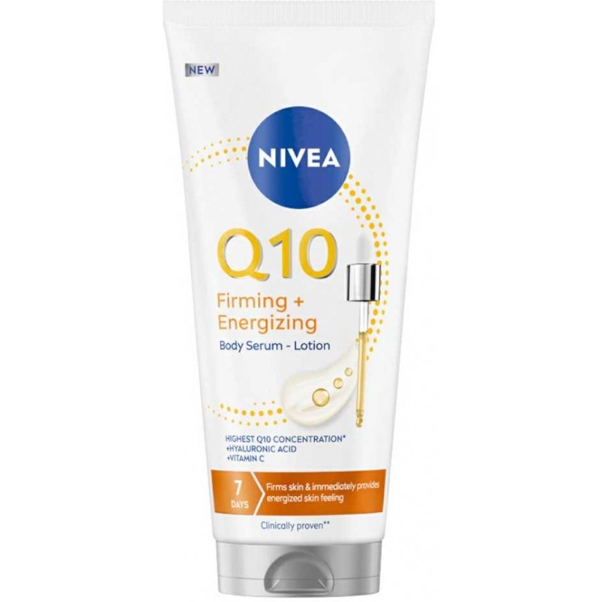 Nivea Q10 (stingrinošs un enerģizējošs ķermeņa serums-lotions) – stingrinošs un enerģizējošs ķermeņa serums – 200 ml