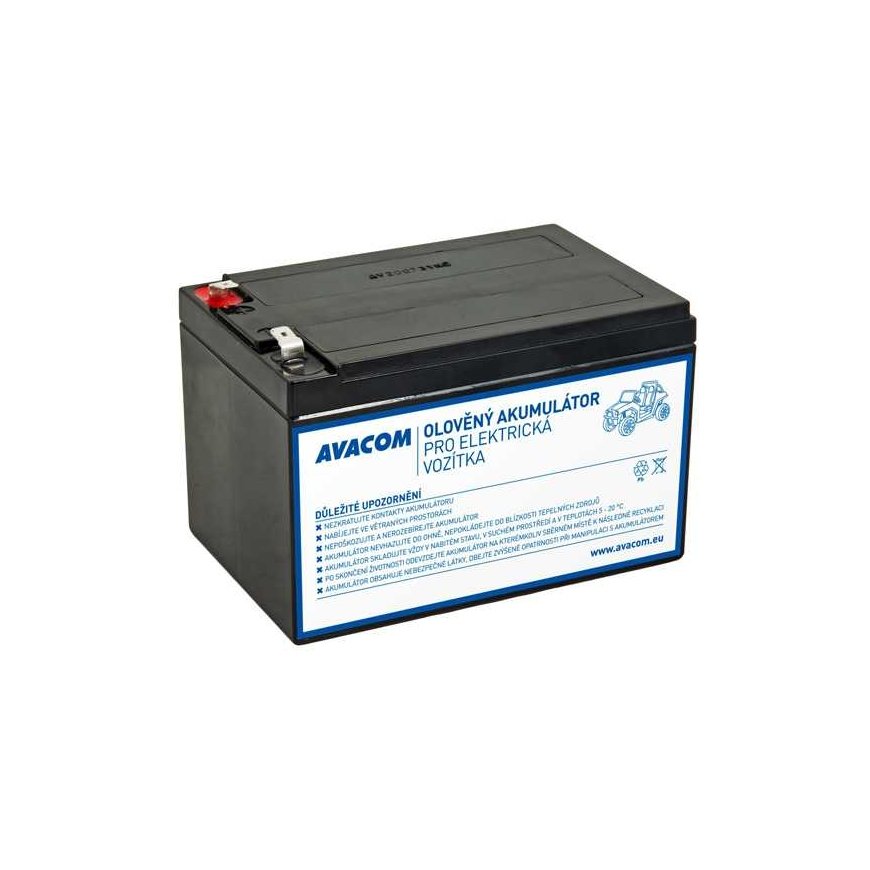 AVACOM replacement battery (lead-acid battery) 12V 15Ah, designed for Peg Pérego F2 stroller