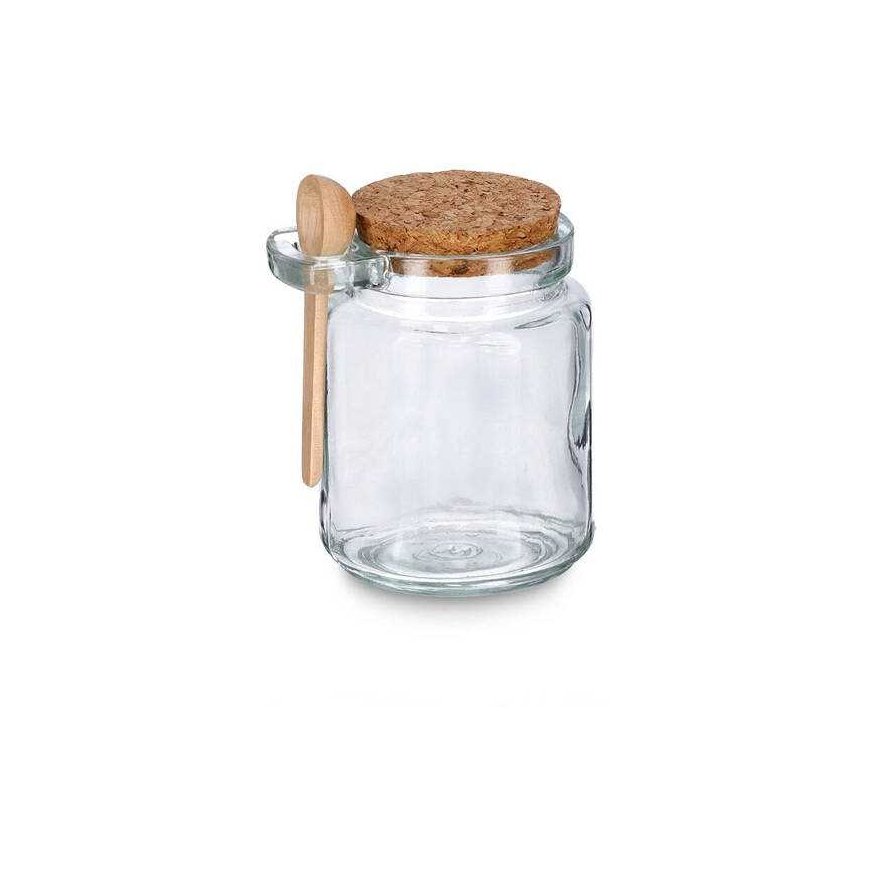 Zelleri stiklain 250 ml korkkiga kaanega ja praktilise lusikaga