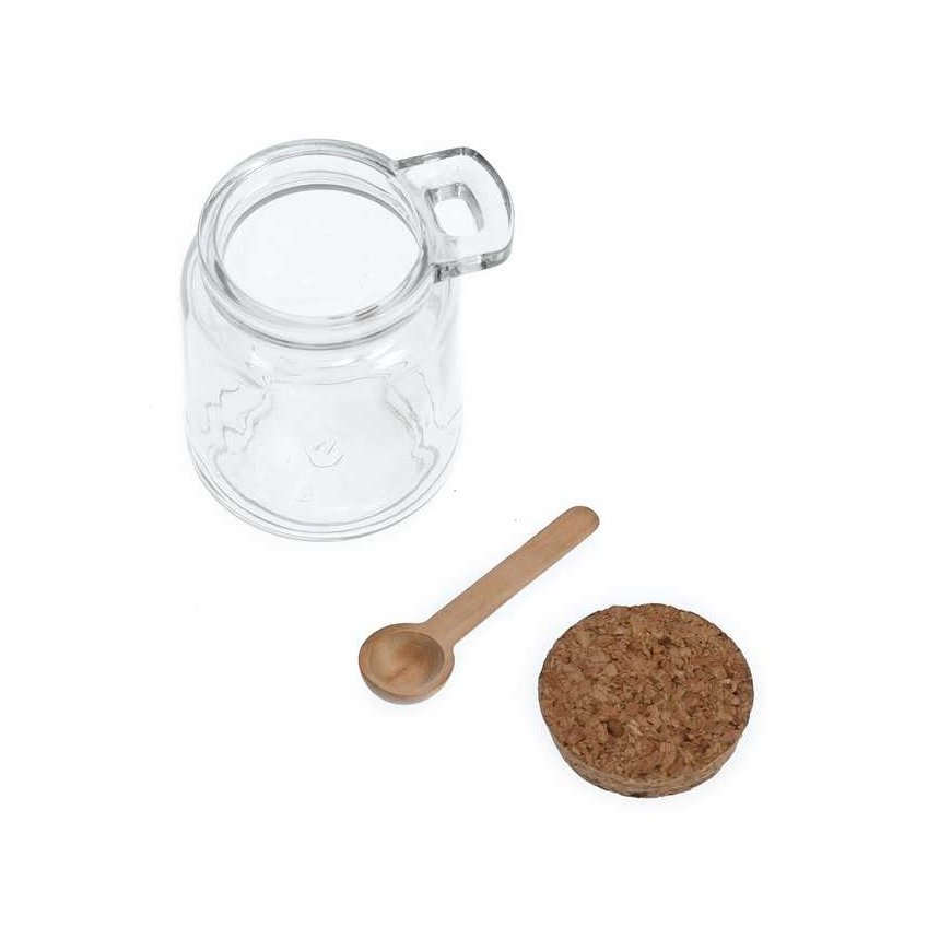Zeller stiklainis su kamštiniu uždoriu ir praktišku šaukšteliu, 250 ml – 2