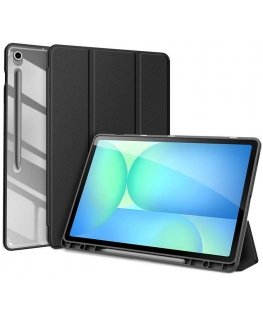 DUX DUCIS TOBY -kotelo, jossa on kynävarasto, Samsung Galaxy Tab S10 FE Plus -tabletille, musta