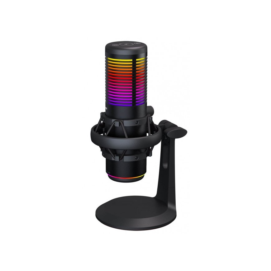 Rampage Bemol mikrofonas žaidimams/podcastams RGB USB-C juodas