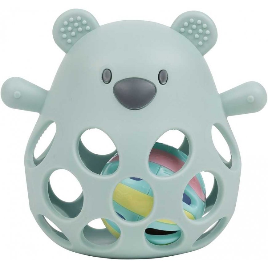 NATTOU Силиконовый погремушка с шариком «Мишутка», зеленый – 2
