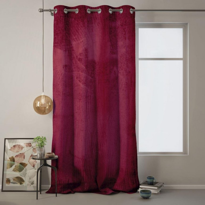 Night curtain with rings AmeliaHome VELVET 140X270 cm, 1 pc., color: wine – 2