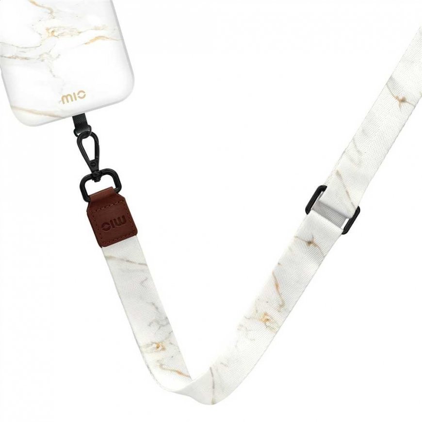 Dėklas MIO Lanyard rihm Valge Marmor – 4