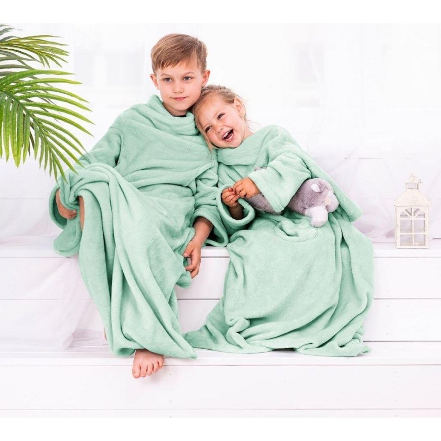 DecoKing Mėlynas/LAZYKIDS/PIPPERMĖTA/90x105