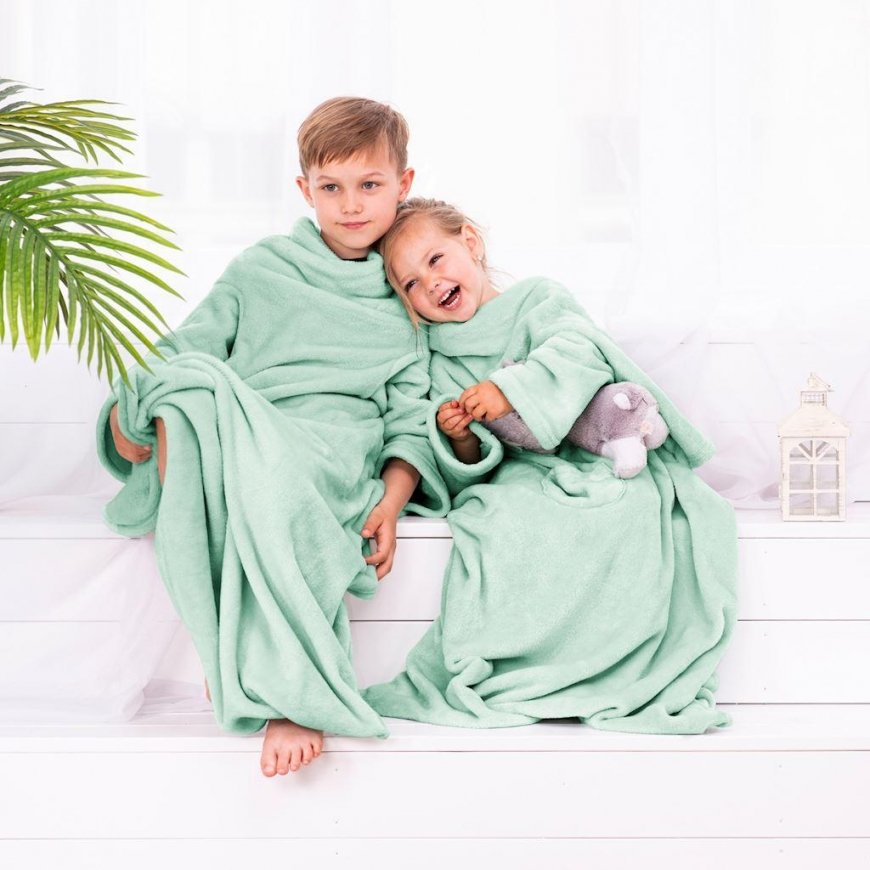 DecoKing Mėlynas/LAZYKIDS/PIPPERMĖTA/90x105 – 2
