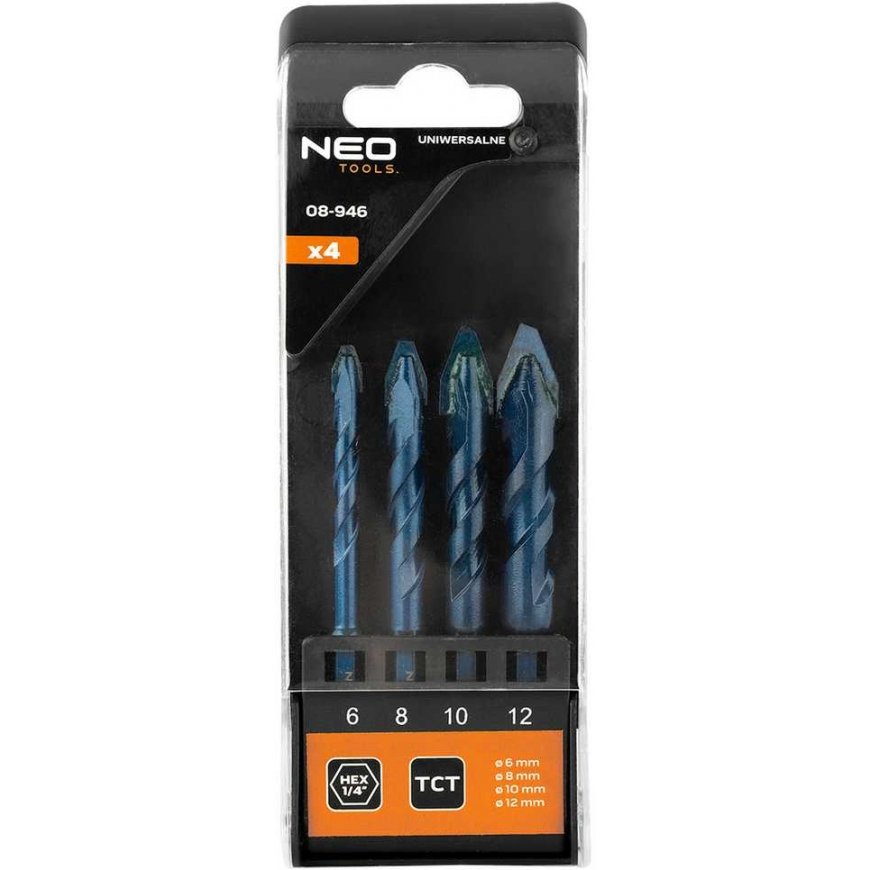 Neo Tools Universal Drill Bit Set HEX 6,8,10,12 mm – 2