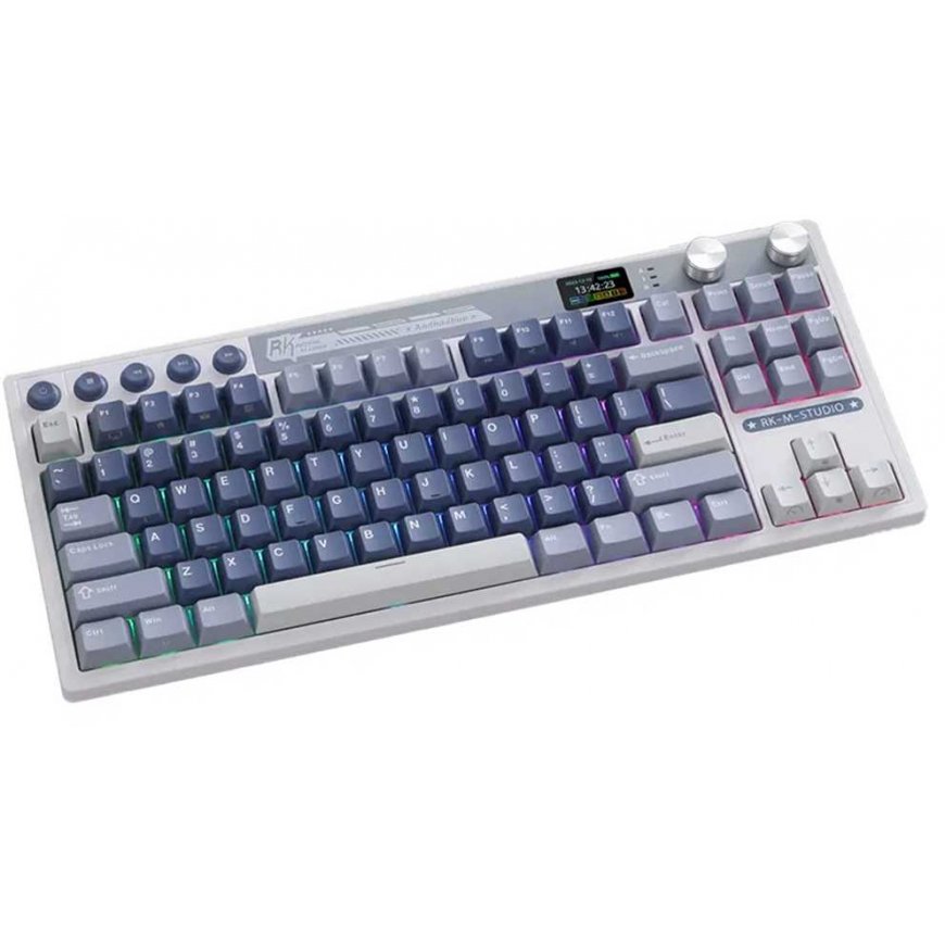Royal Kludge RK M87 Ocean Blue wireless keyboard | TKL, Hot-swap, Cream switches, US – 3