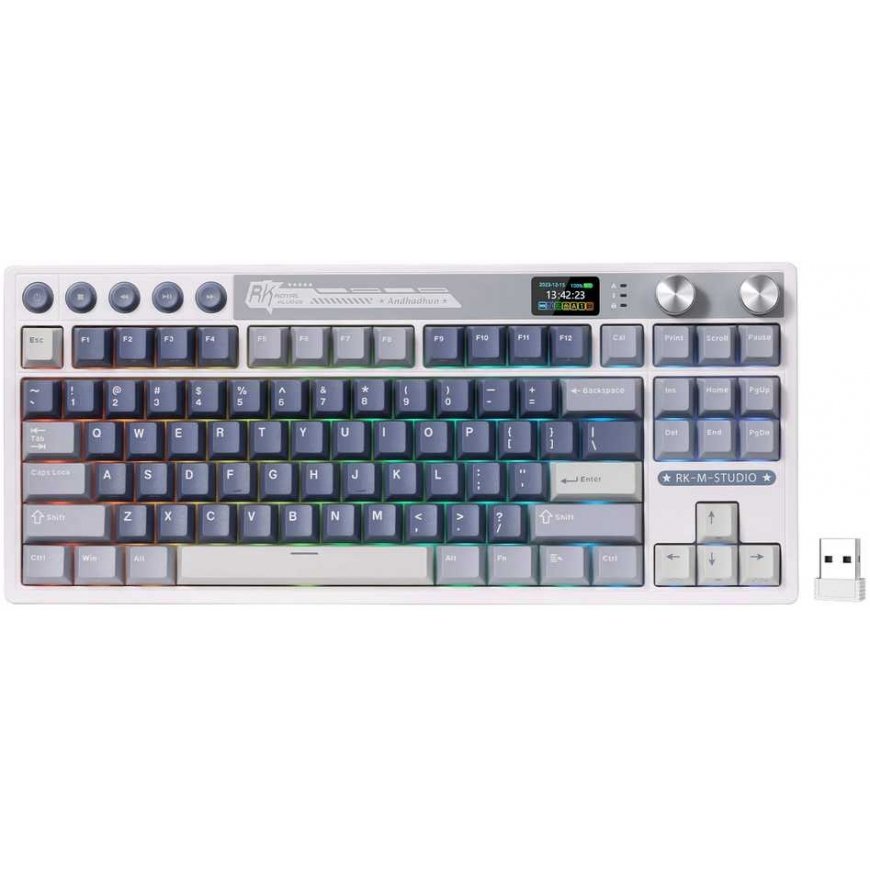 Royal Kludge RK M87 Ocean Blue wireless keyboard | TKL, Hot-swap, Cream switches, US – 4