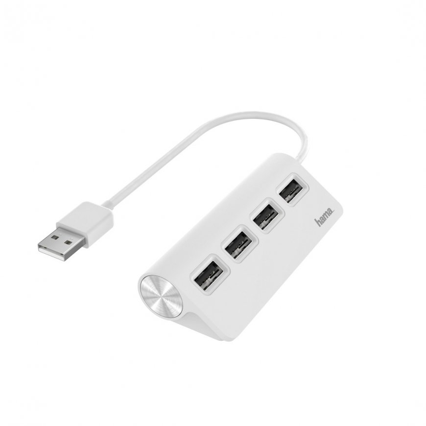 Hama 00200120 jaotur USB 2.0 480 Mbit/s Valge