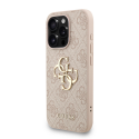 Guess PU 4G Metal Logo Strap dėklas skirtas Apple iPhone 15 Pro Max rožinės spalvos Guess PU 4G Metal Logo Strap dėklas skirtas Apple iPhone 15 Pro Max rožinės spalvos