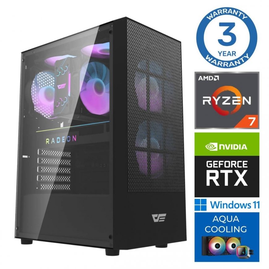 INTOP AQUA Ryzen 7 7700X 64GB DDR5 1TB SSD M.2 NVME+2TB RTX5060Ti 16GB WIN11
