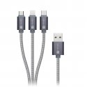 Connect IT CI-1229 USB cable USB 3.2 Gen 1 (3.1 Gen 1) 1.2 m USB A USB C/Micro-USB B/Lightning Silve Connect IT CI-1229 USB cable USB 3.2 Gen 1 (3.1 Gen 1) 1.2 m USB A USB C/Micro-USB B/Lightning Silve