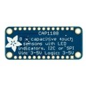 CAP1188 I2C / SPI jutiklis modulis, 8 pogu, Adafruit 1602 CAP1188 I2C / SPI jutiklis modulis, 8 pogu, Adafruit 1602
