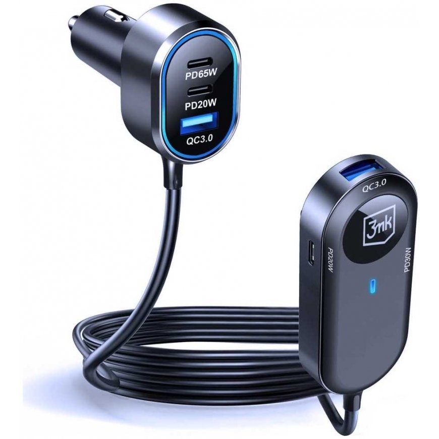 3mk kahekordne auto laadija 135W – 3