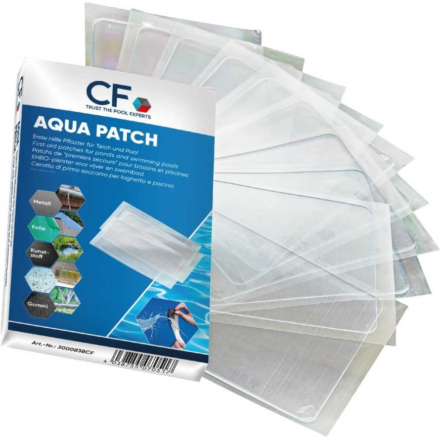 Cf Group AQUA PATCH - basseini remontimiseks plaastrid (5 tk selged, 5 tk mustad)