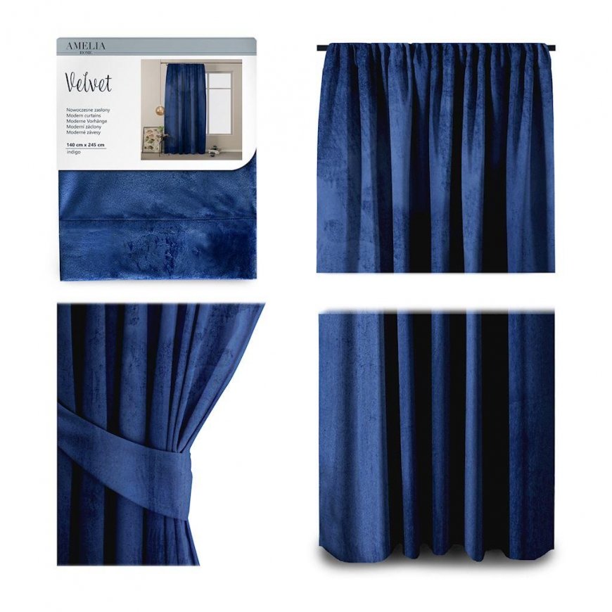 AmeliaHome Nakts aizkars AmeliaHome VELVET 140X245