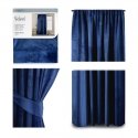 Night curtain AmeliaHome VELVET 140X245 cm, 1 pc., tape/hooks, color: dark blue