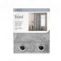 Yöverho renkailla AmeliaHome VELVET 140X245 cm, 1 kpl, väri: hopea Yöverho renkailla AmeliaHome VELVET 140X245 cm, 1 kpl, väri: hopea