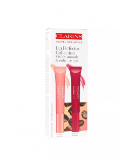 „Clarins Lip Perfector Duo“ -setti – 01 „Rose Shimmer“ 12 ml + 08 „Plum Shimmer“ 12 ml