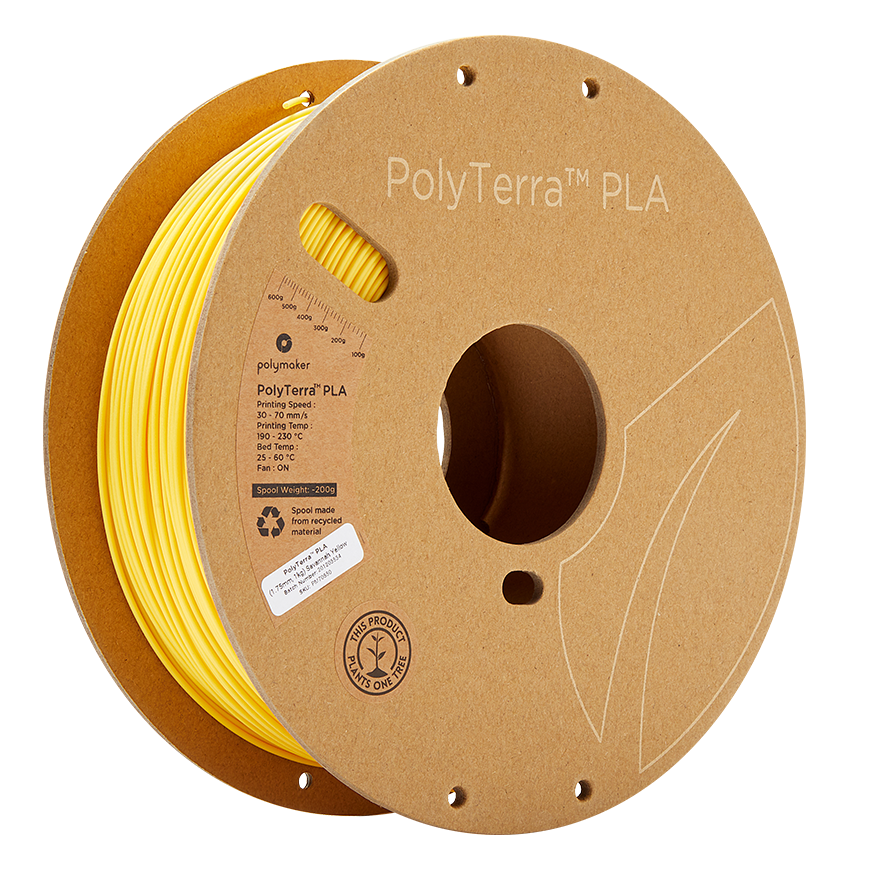 Polymaker PolyTerra PLA - 1kg - 1.75mm - Savanos Geltona