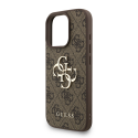 Guess PU 4G Metallilogo-hihnalla varustettu suojakuori Apple iPhone 16 Pro:lle ruskeana Guess PU 4G Metallilogo-hihnalla varustettu suojakuori Apple iPhone 16 Pro:lle ruskeana