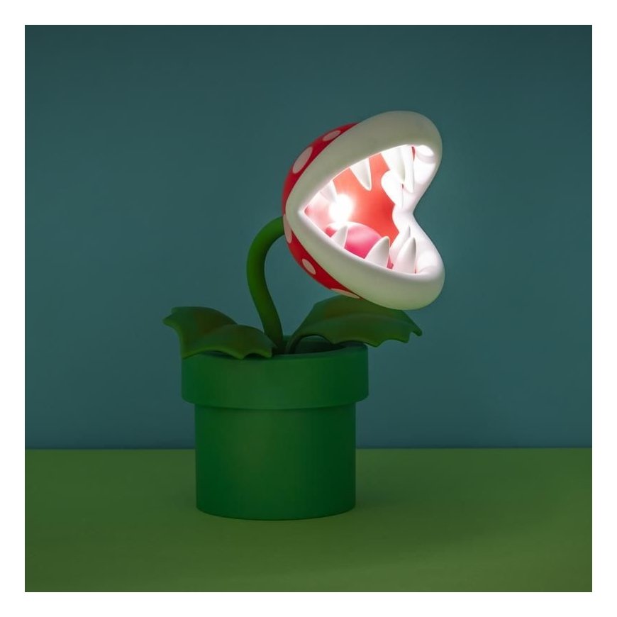 Paladone Piranha Plant Posable Lamp BDP celtniecības naža asmens LED Zaļš, Sarkans, Balts – 3