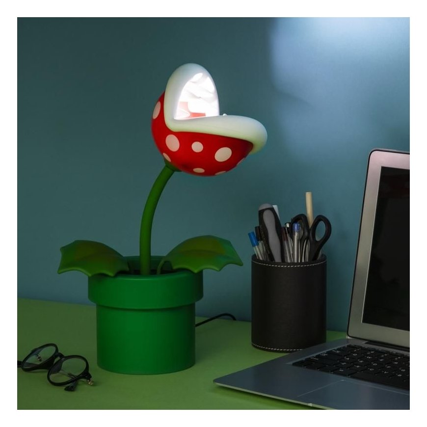 Paladone Piranha Plant Posable Lamp BDP celtniecības naža asmens LED Zaļš, Sarkans, Balts – 4