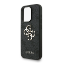 Guess PU 4G Metal Logo Strap case designed for Apple iPhone 15 Pro Max in black color Guess PU 4G Metal Logo Strap case designed for Apple iPhone 15 Pro Max in black color